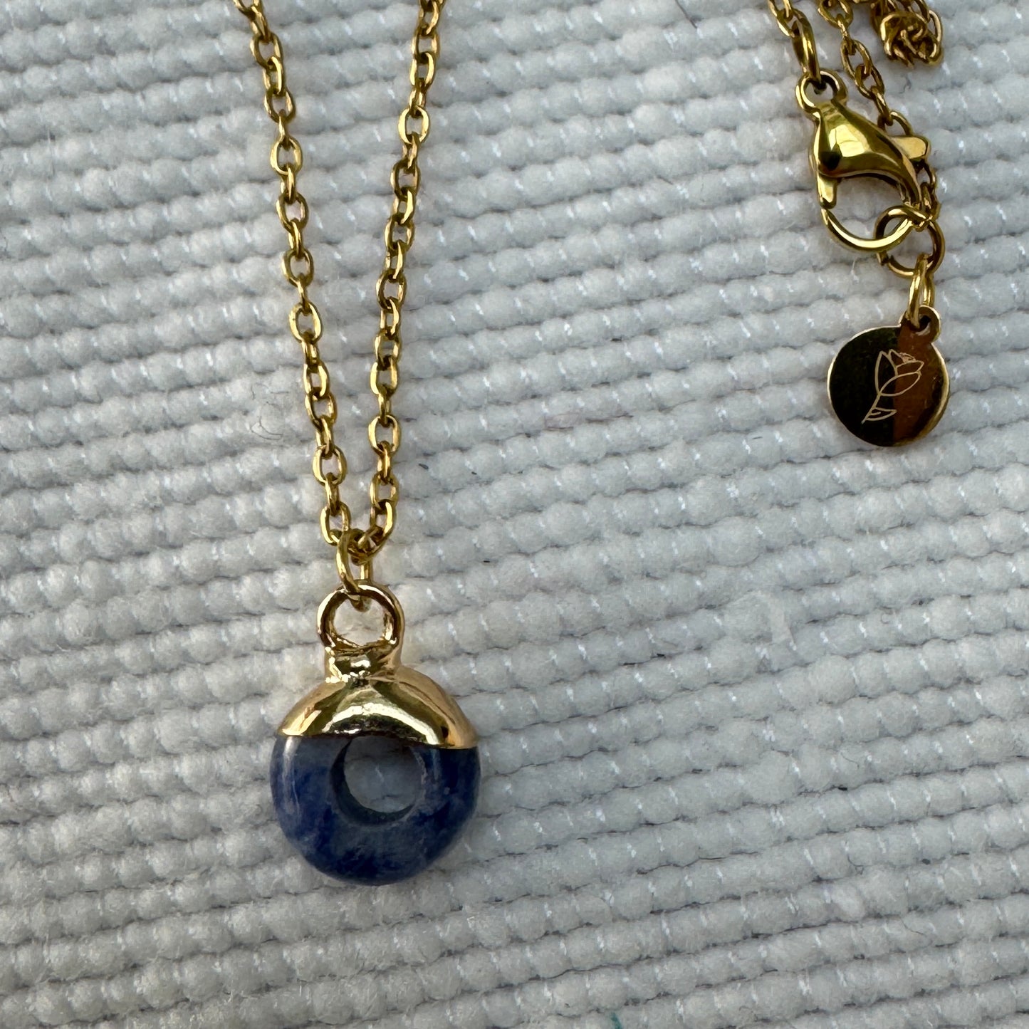 Blue Spot Jasper Crystal Ring Pendant from Jessica Rose