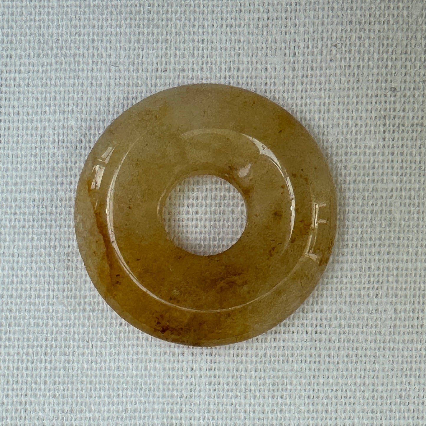 Yellow Jade crystal doughnut