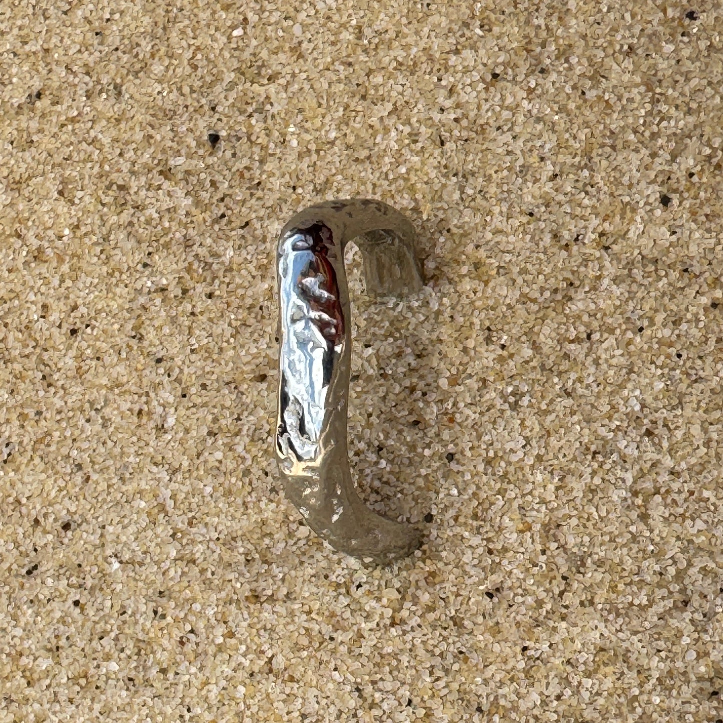 Irregular Wave Ring in Silver