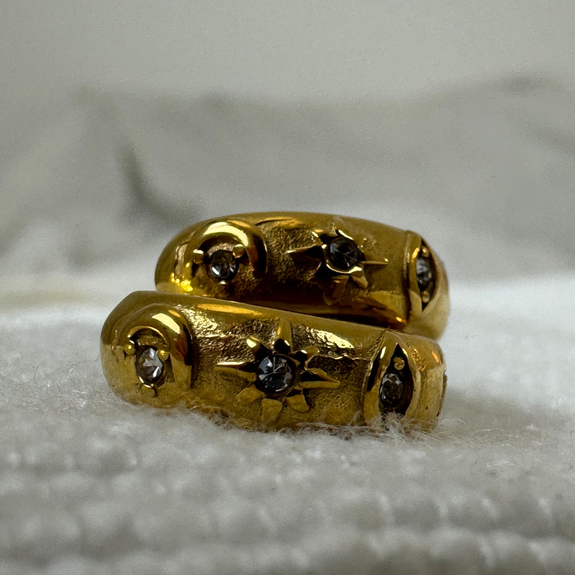 Gold Plated Evil Eye Chunky Huggies from Jessica Rose jewellery