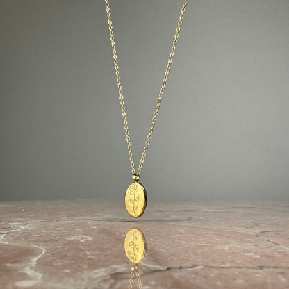Rose Pendant Necklace in Gold or Silver