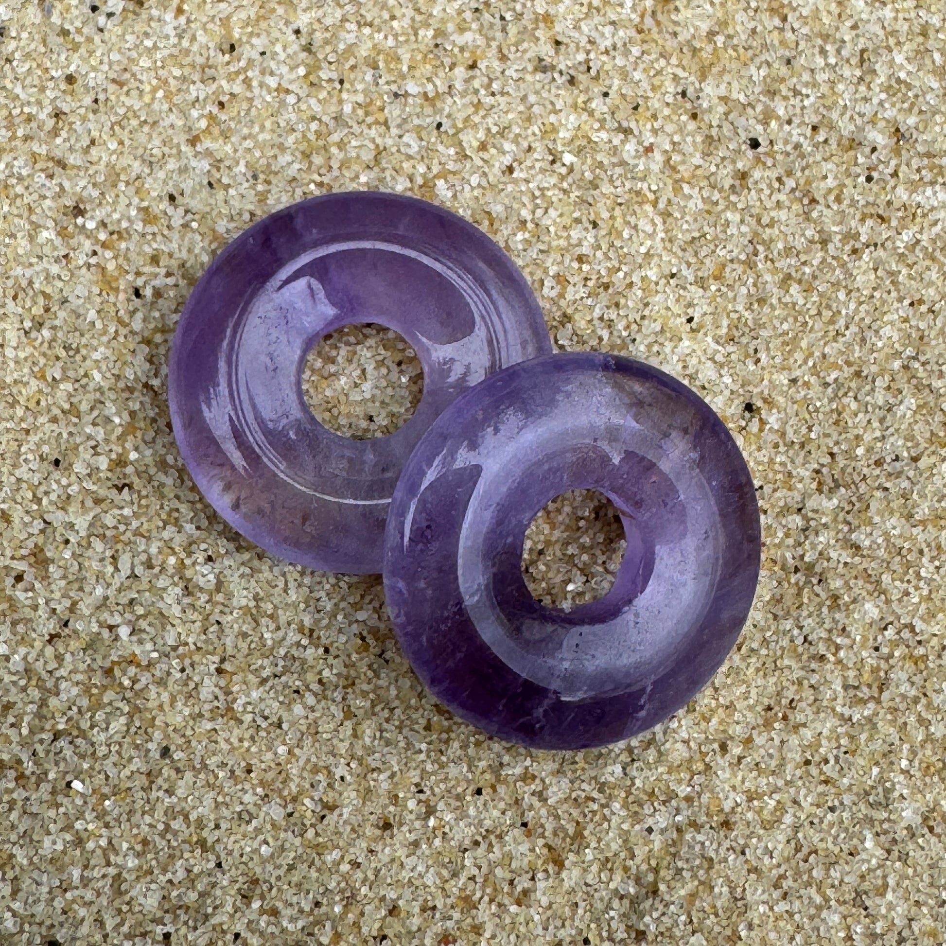 Large 18mm amethyst crystal beads for huggie earrings