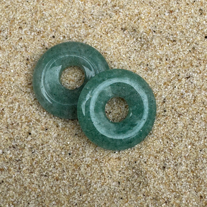 Large 18mm aventurine crystal beads for huggie earrings