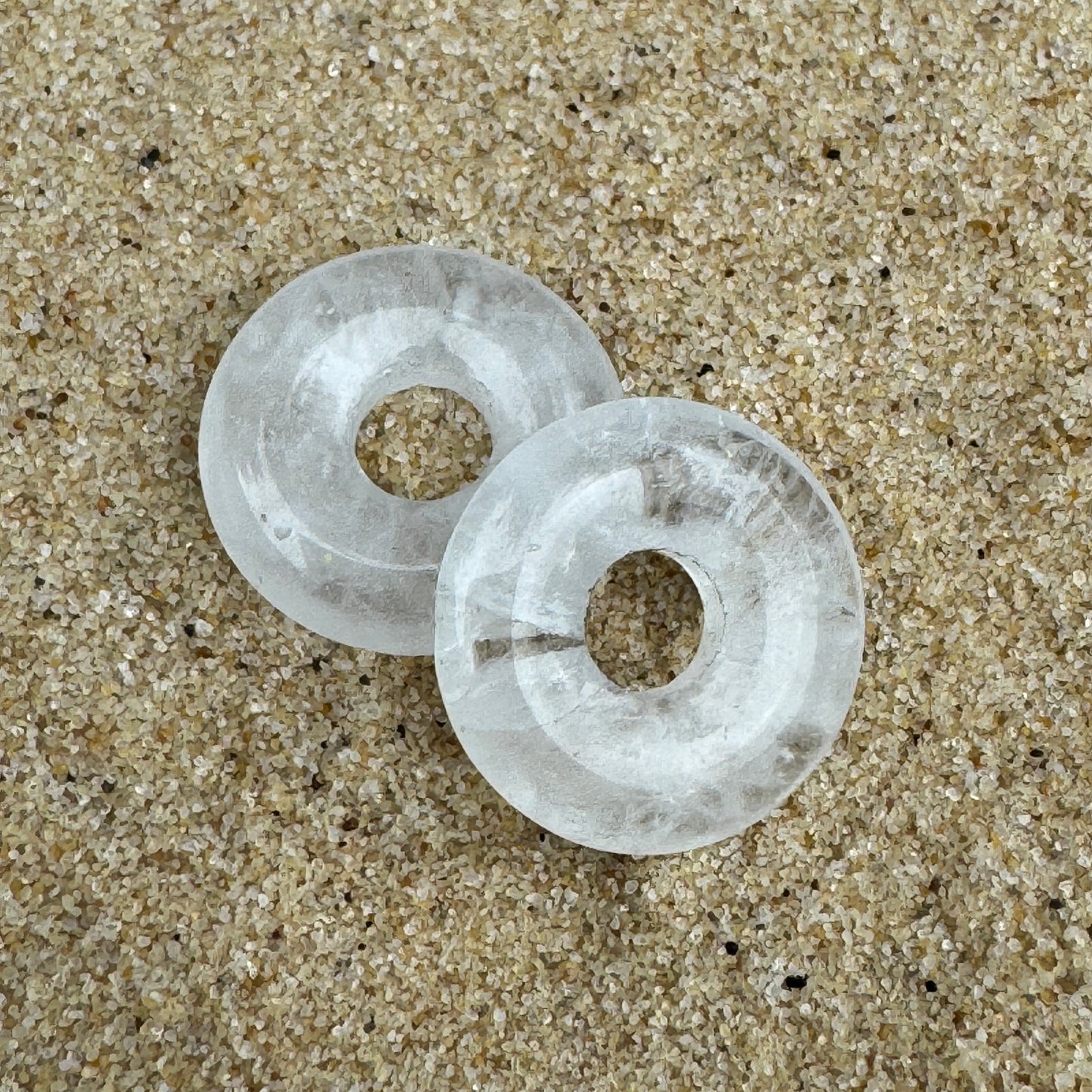 Large 18mm clear quartz crystal beads for huggie earrings