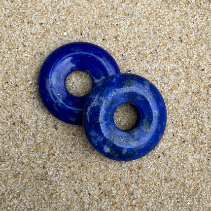 Large 18mm lapis lazuli crystal beads for huggie earrings