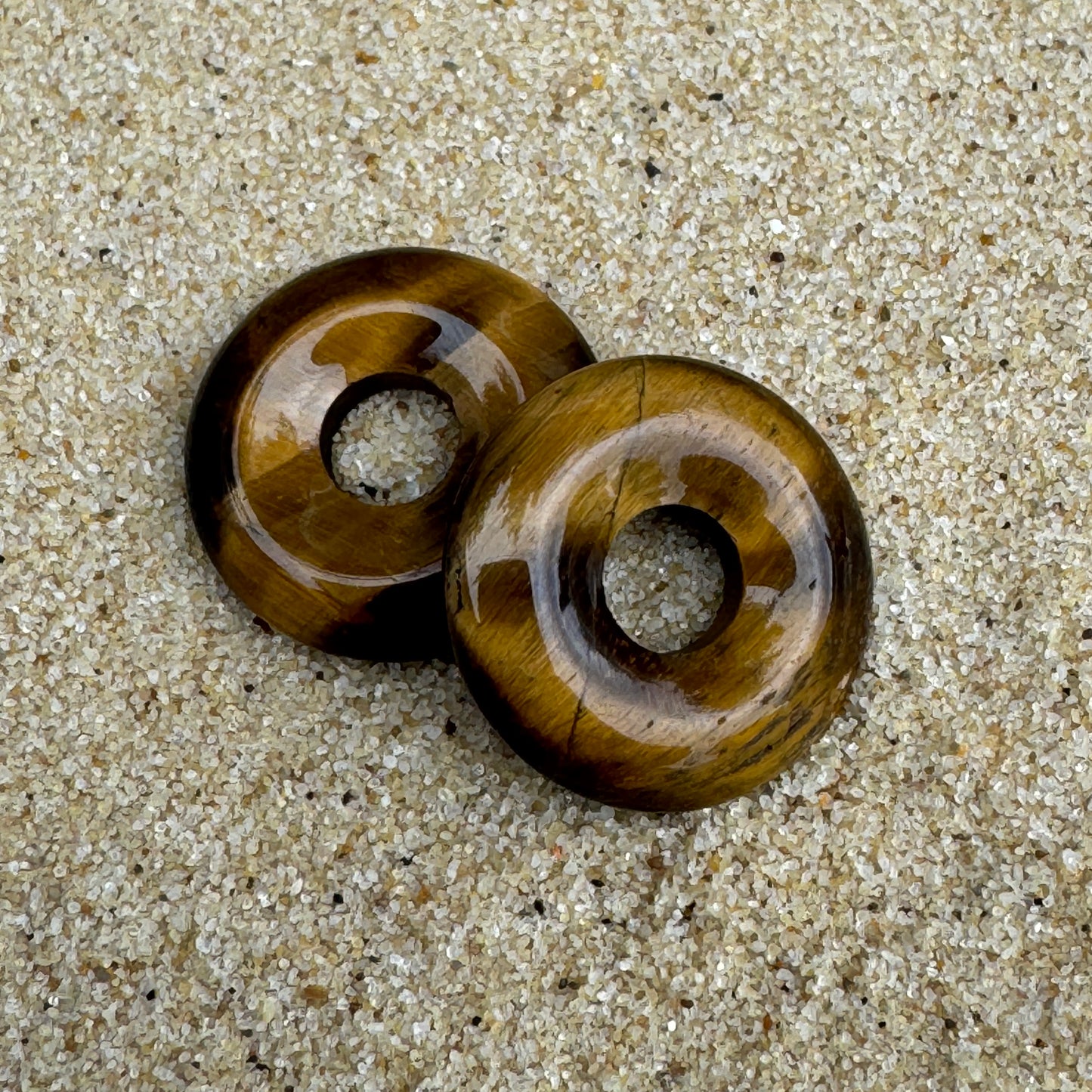 Large 18mm tiger's eye crystal beads for huggie earrings