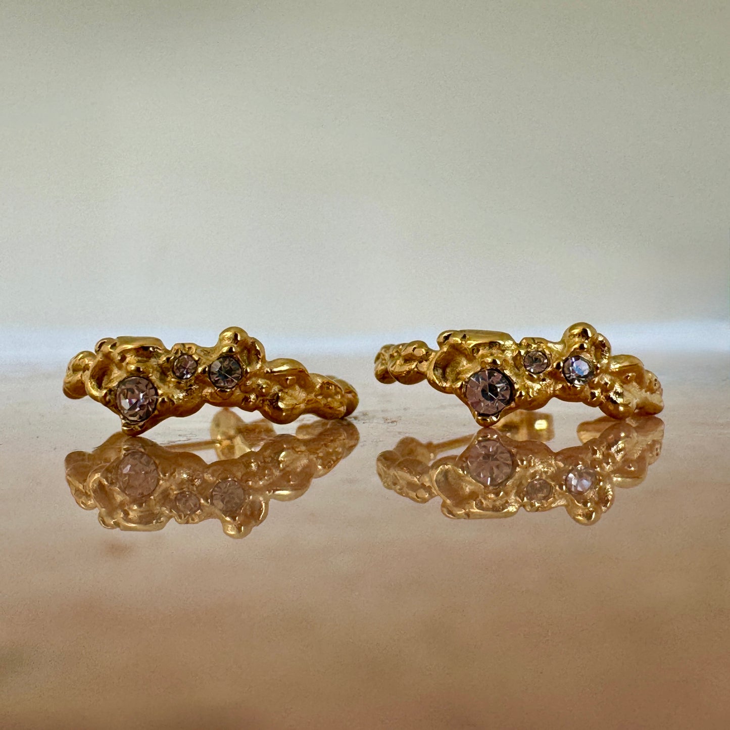 Molten Cluster Zircon Earrings