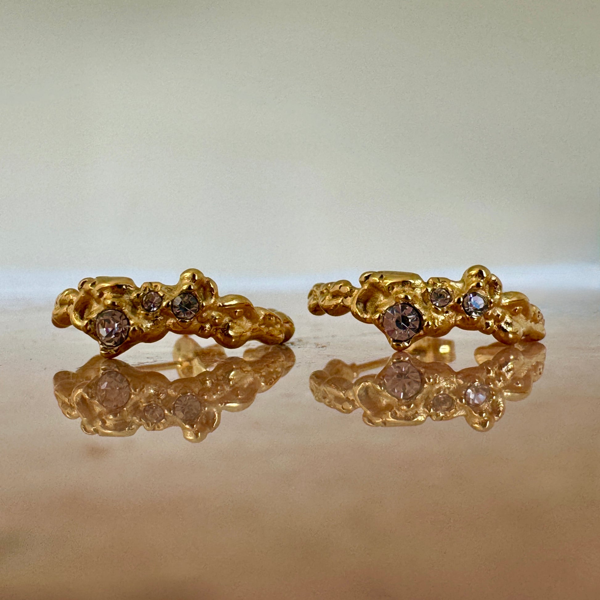 Molten Cluster Zircon Earrings