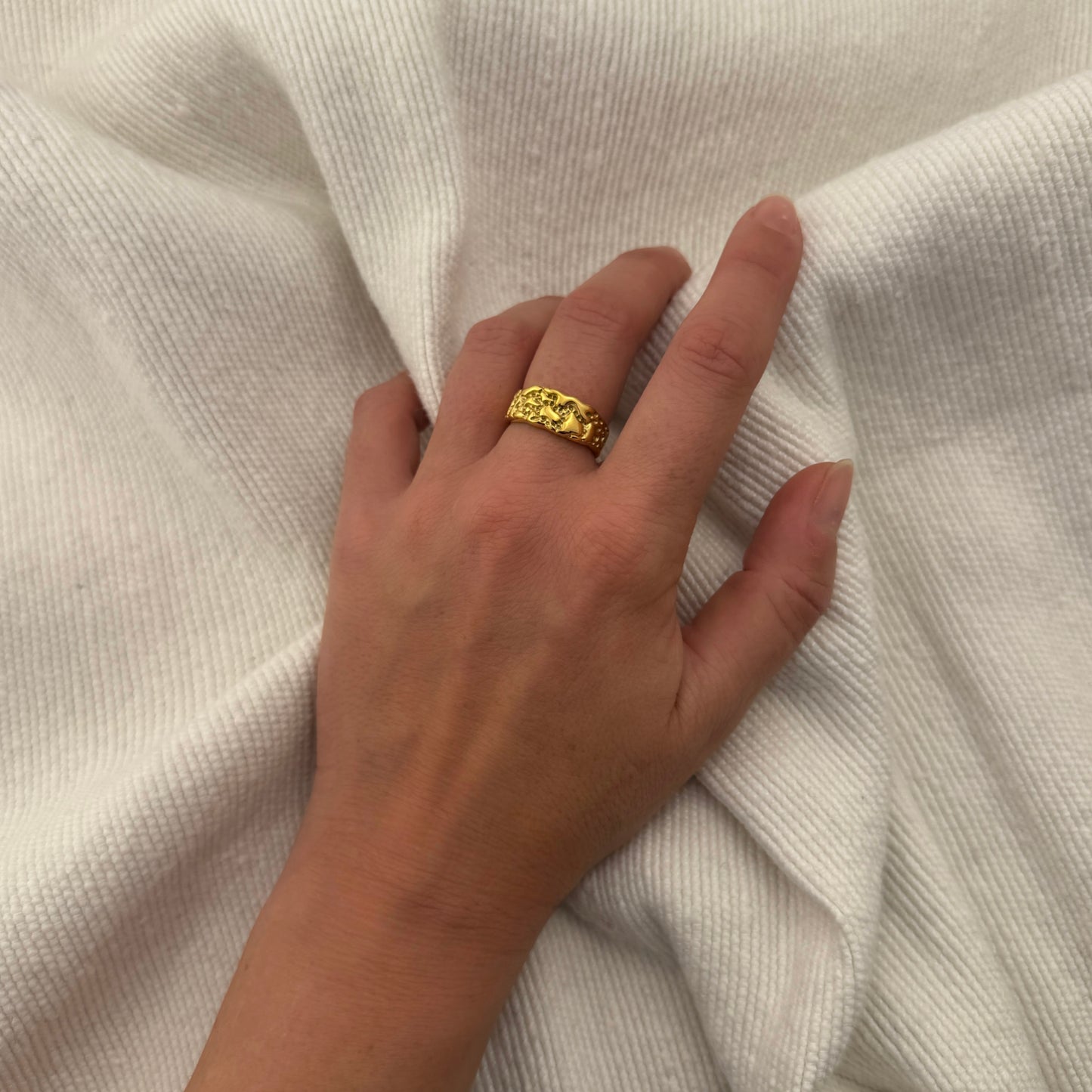 Molten Lava Textured Ring