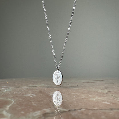 Rose Pendant Necklace in Gold or Silver