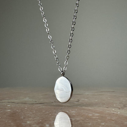 Rose Pendant Necklace in Gold or Silver