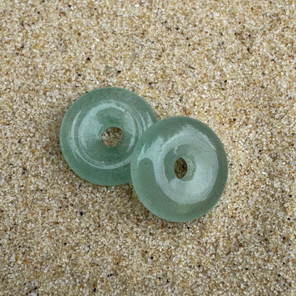 Small 14mm aventurine crystal beads for huggie earrings