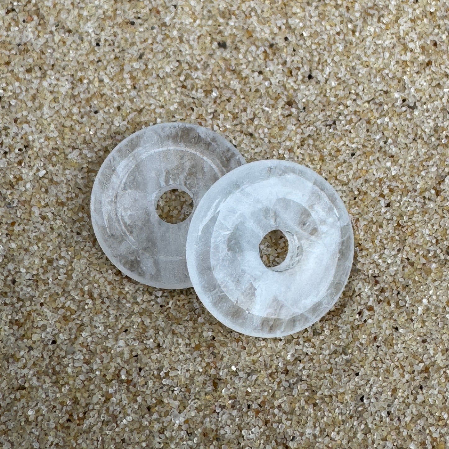 Small 14mm clear quartz crystal beads for huggie earrings