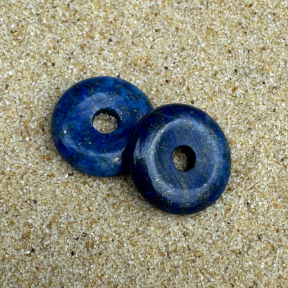 Small 14mm lapis lazuli crystal beads for huggie earrings