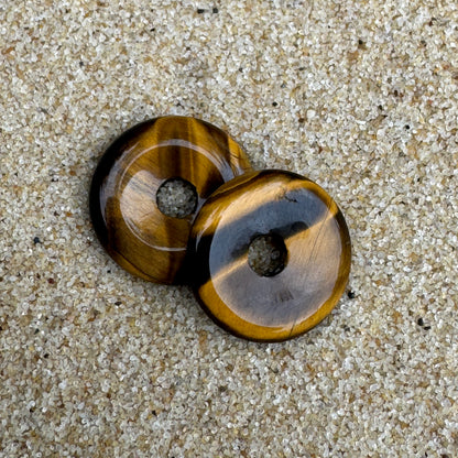 Small 14mm tiger's eye crystal beads for huggie earrings