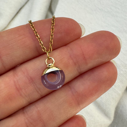 Purple Amethyst Crystal Ring Pendant from Jessica Rose