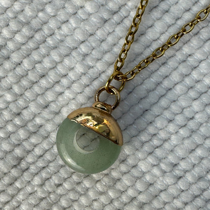 Green Aventurine Crystal Ring Pendant from Jessica Rose