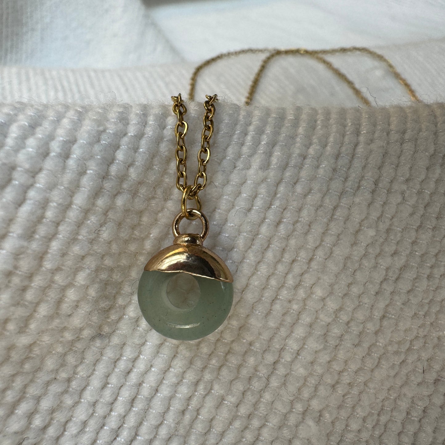 Green Aventurine Crystal Ring Pendant from Jessica Rose