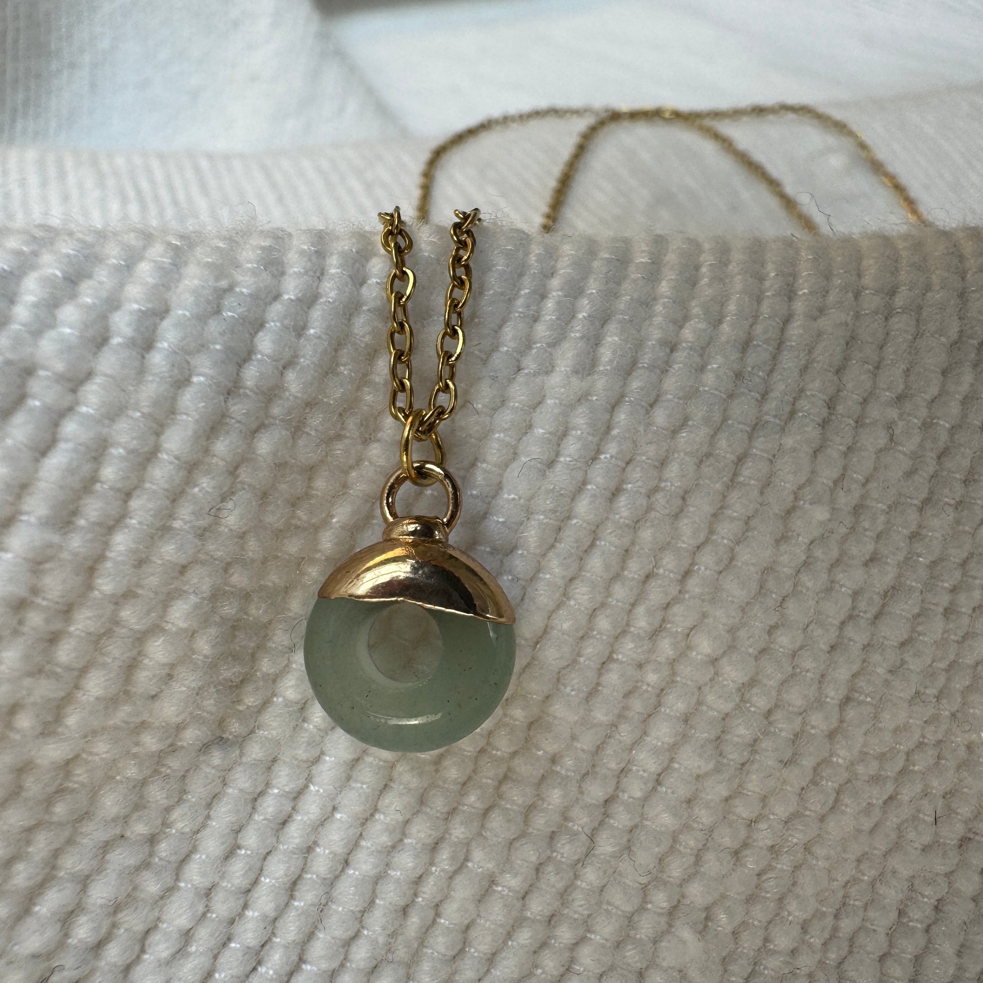 Green Aventurine Crystal Ring Pendant from Jessica Rose