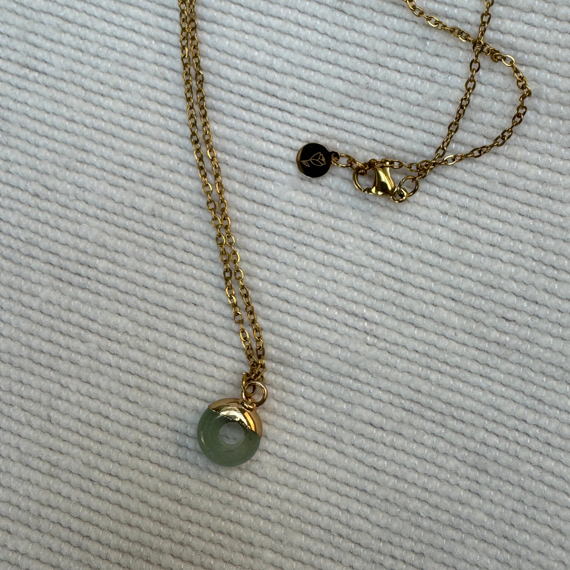 Green Aventurine Crystal Ring Pendant from Jessica Rose