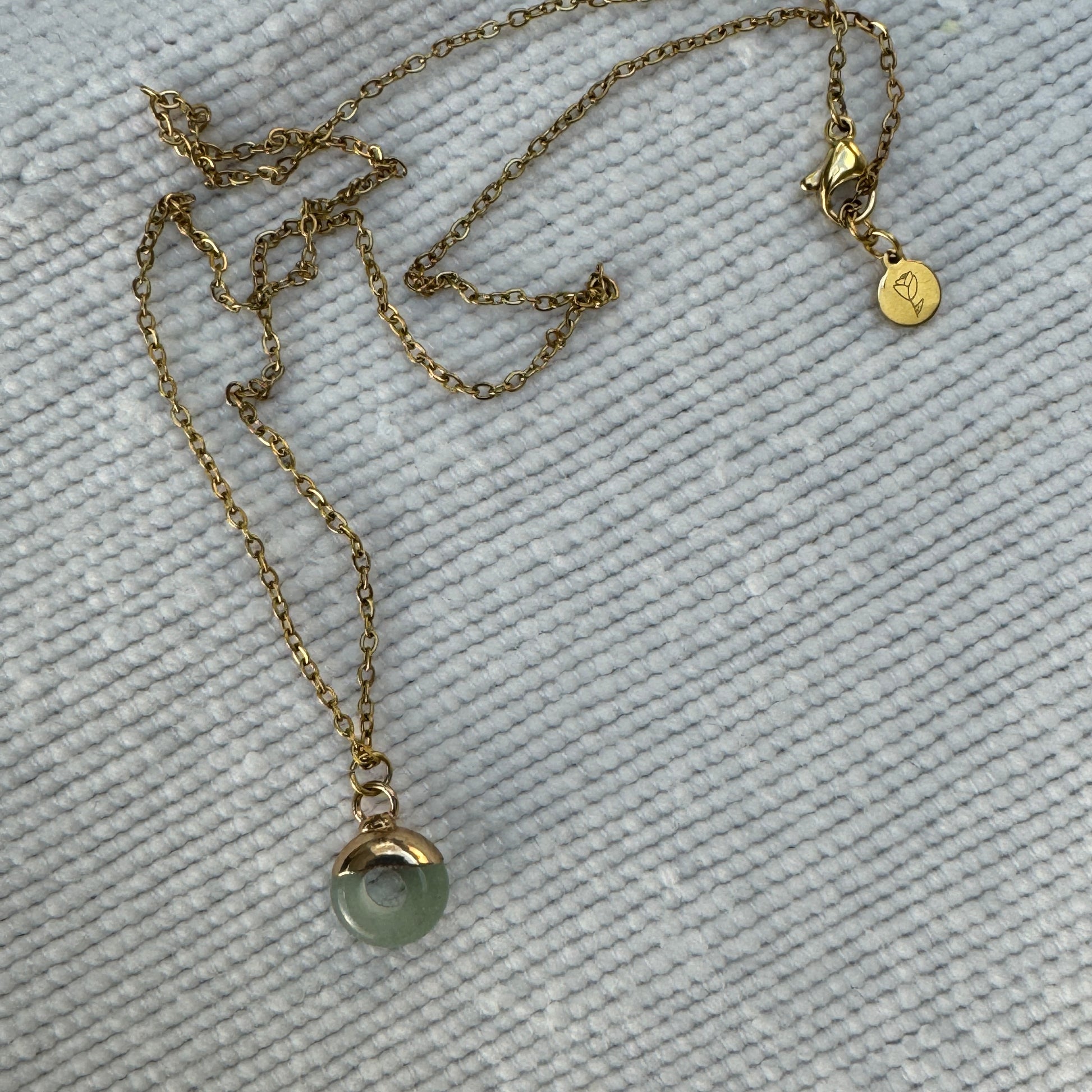 Green Aventurine Crystal Ring Pendant from Jessica Rose