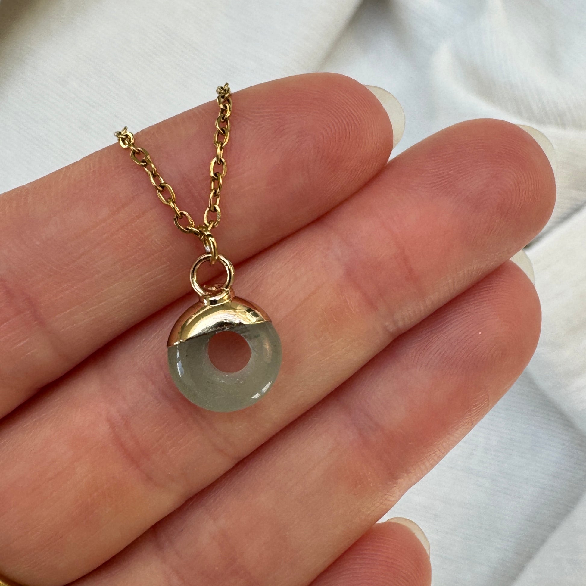 Green Aventurine Crystal Ring Pendant from Jessica Rose