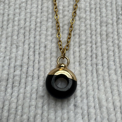 Black Obsidian Crystal Ring Pendant from Jessica Rose