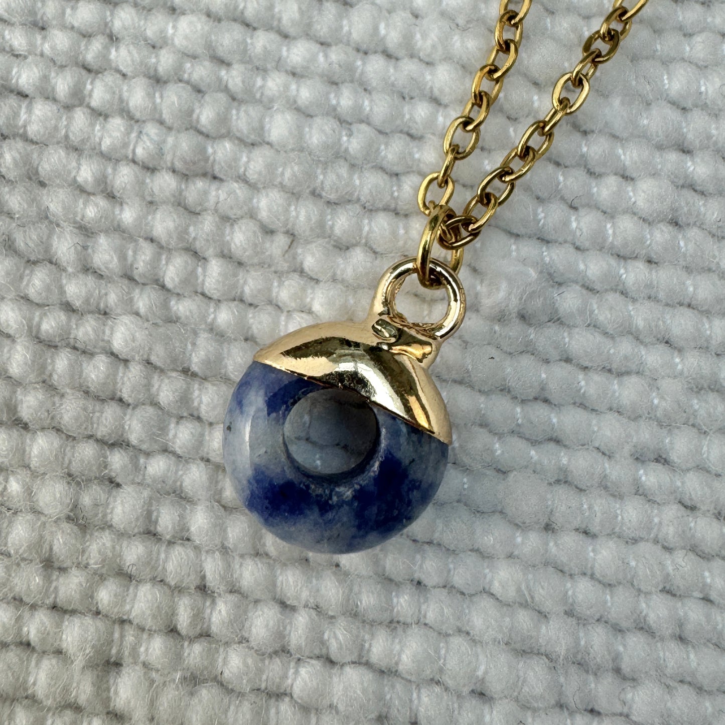 Blue Spot Jasper Crystal Ring Pendant from Jessica Rose