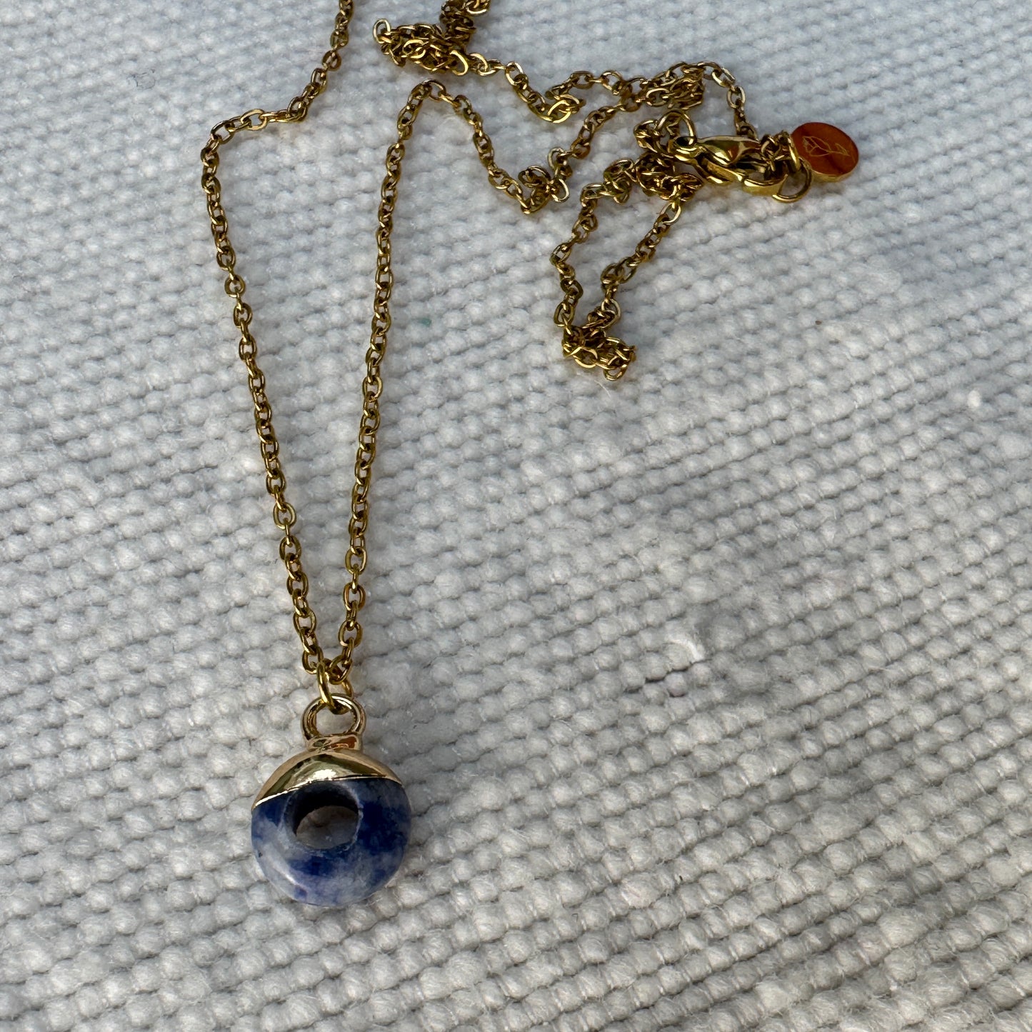 Blue Spot Jasper Crystal Ring Pendant from Jessica Rose