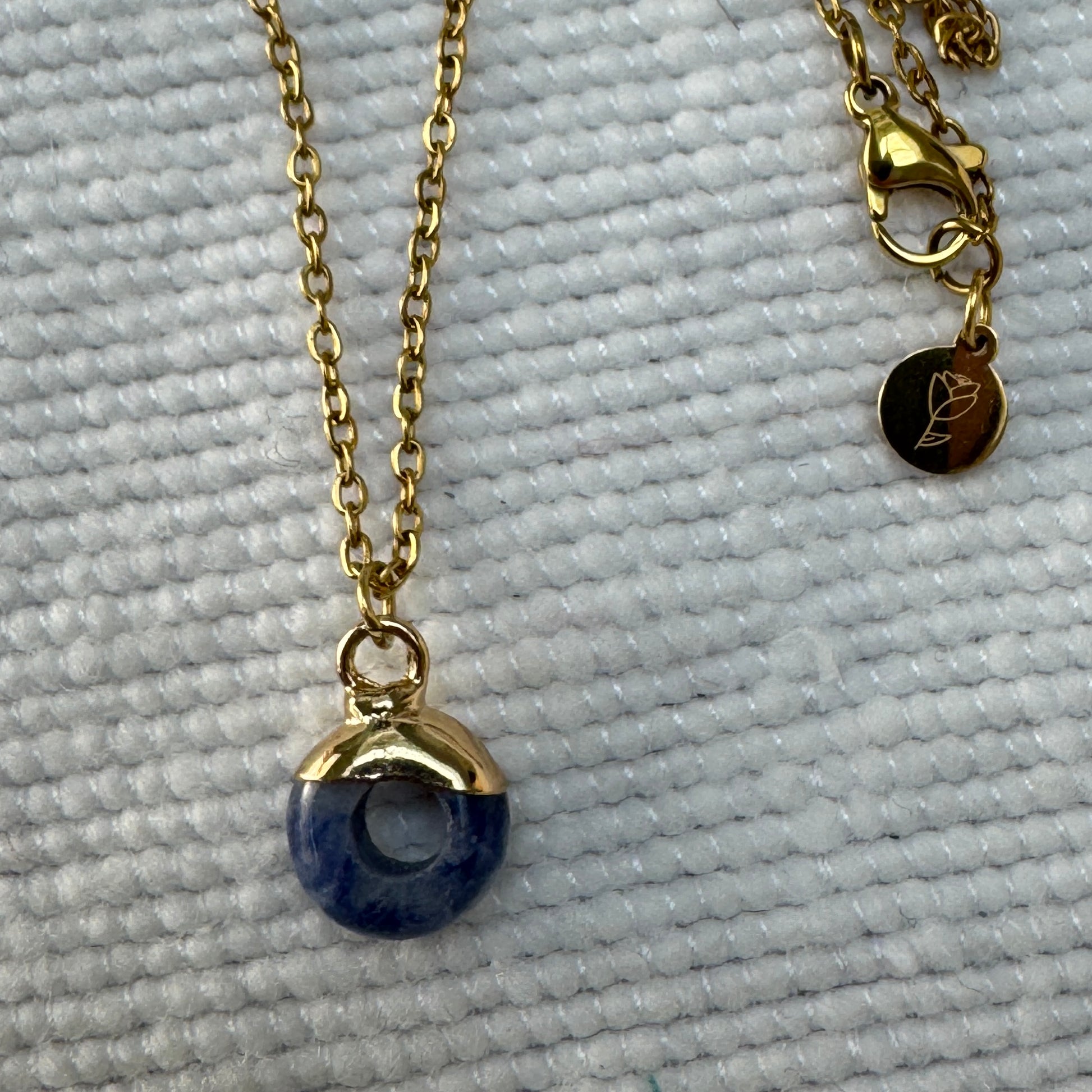 Blue Spot Jasper Crystal Ring Pendant from Jessica Rose