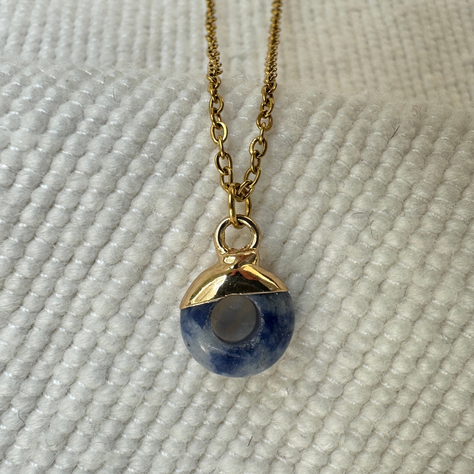 Blue Spot Jasper Crystal Ring Pendant from Jessica Rose