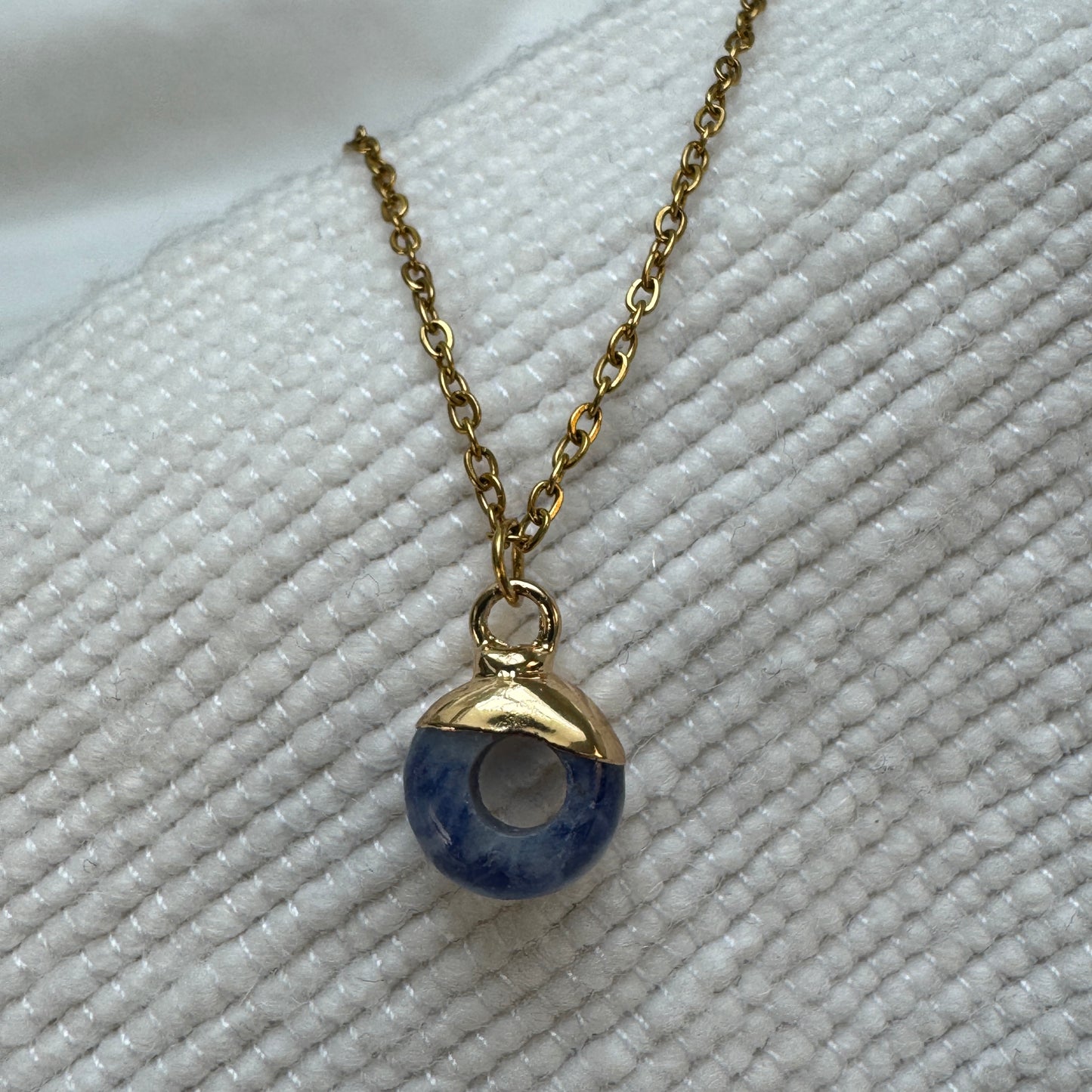 Blue Spot Jasper Crystal Ring Pendant from Jessica Rose