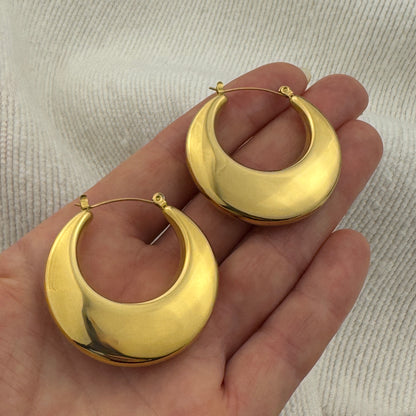 Chunky Tapered Hoop Earrings