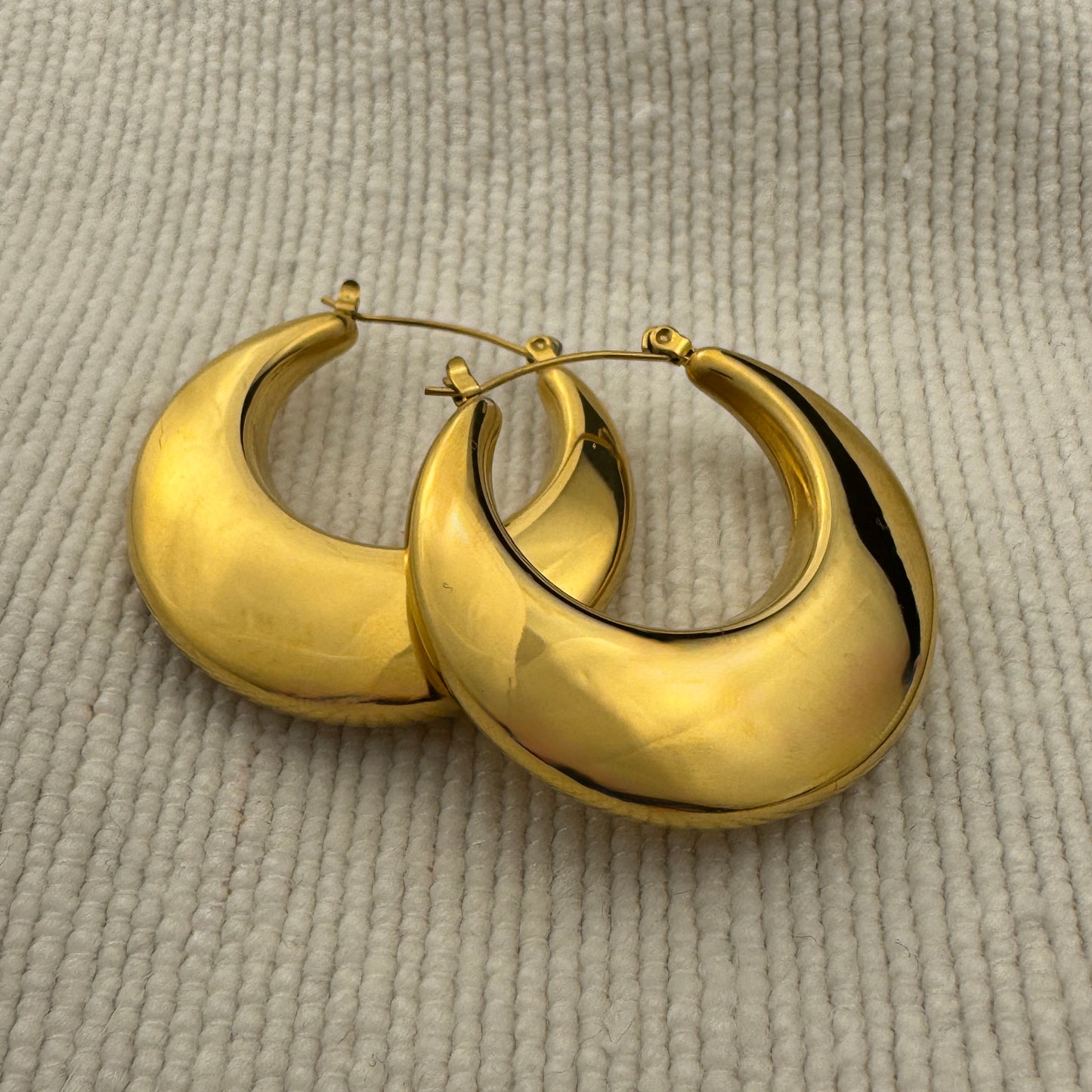 Chunky Tapered Hoop Earrings