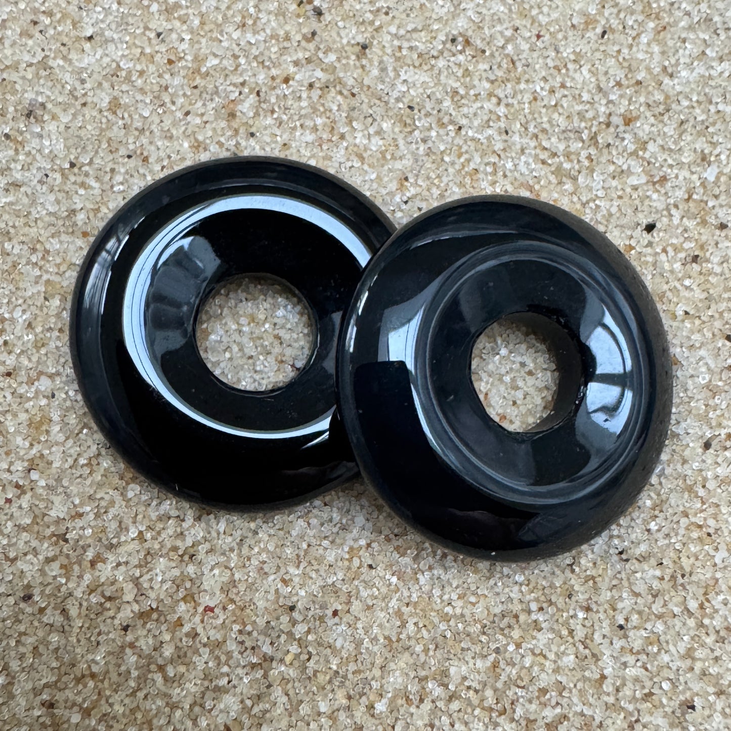 Large Black Onyx Crystal Beads