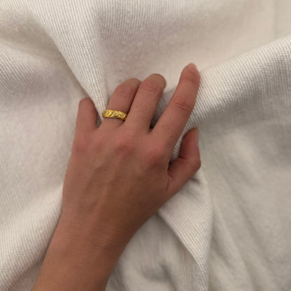 Tarot Style Hand and Sun Ring