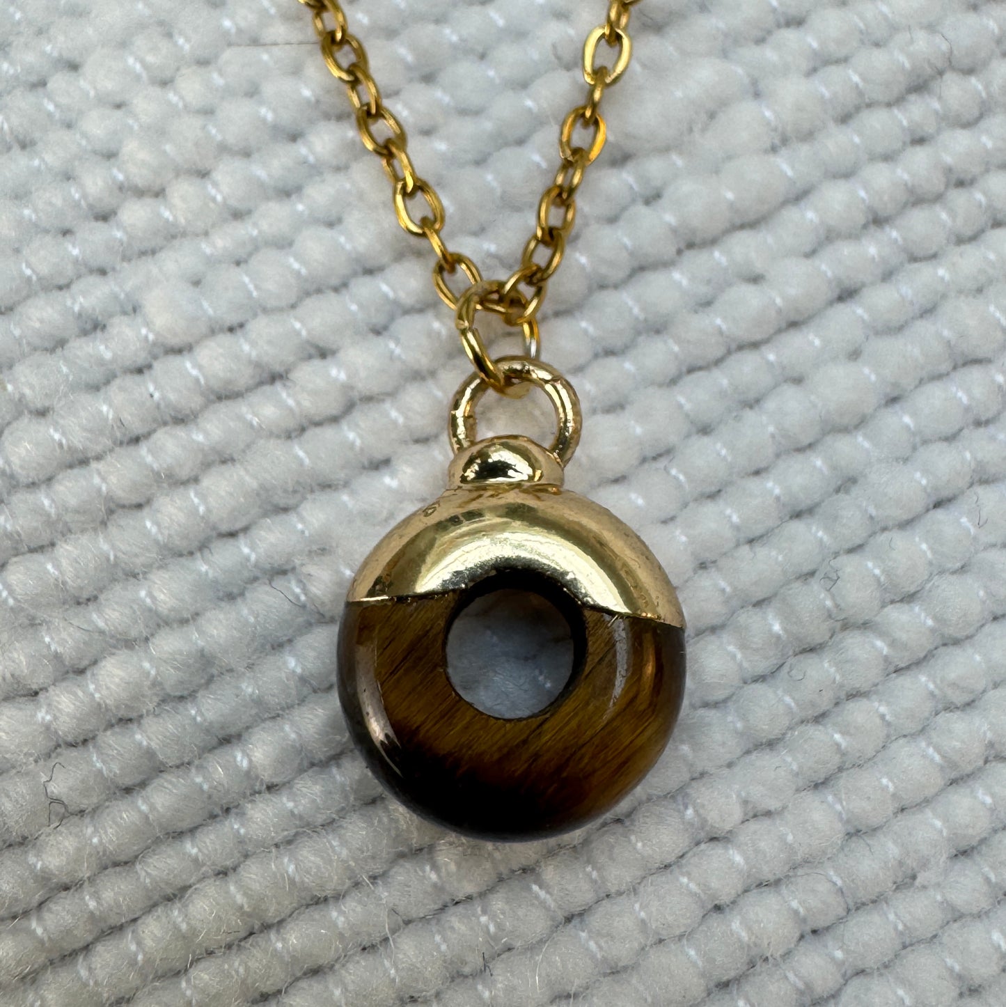 Tiger's Eye Crystal Ring Pendant from Jessica Rose
