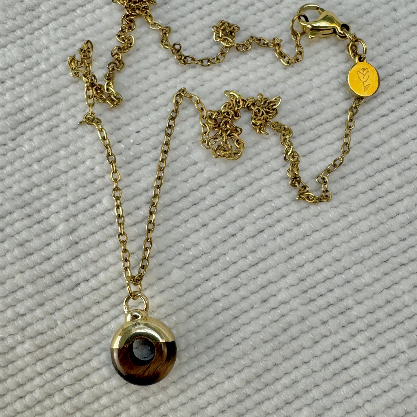 Tiger's Eye Crystal Ring Pendant from Jessica Rose
